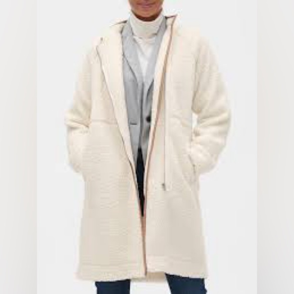 Banana Republic Sherpa Cocoon Coat S Cream